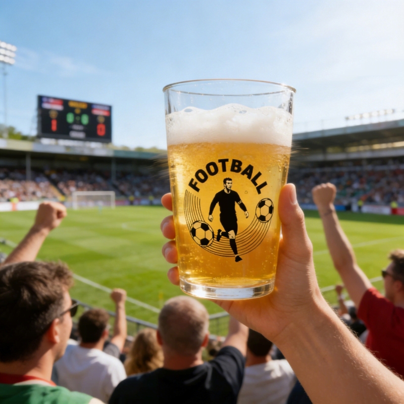 Customizable Logos Creative World Football Cup Elegant Beer Glass Mugs for Friendship Wine Party Gathering