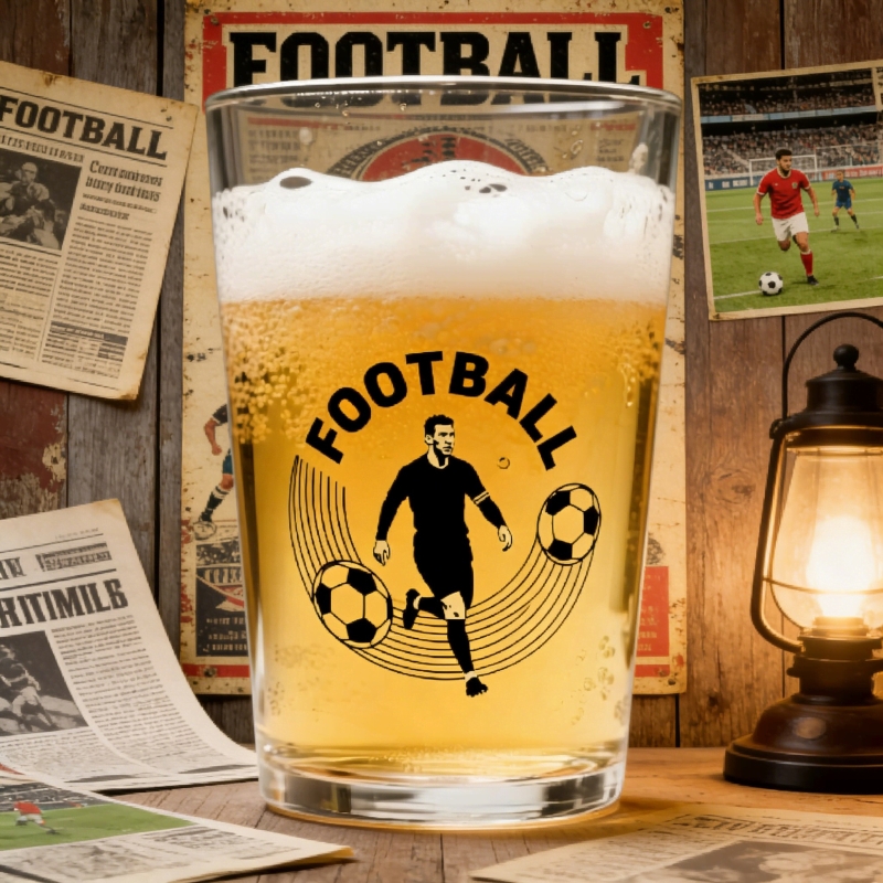 Wholesale Transparent Classic Modern Style Bar Party Football Tall World Beer Stein Glass Beer Mug