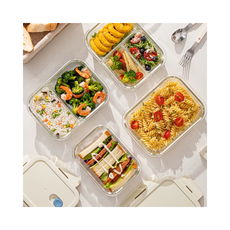 For Pyrex Cook Square Food Storage Organizer with Lid Microwave Oven Airtight Set 