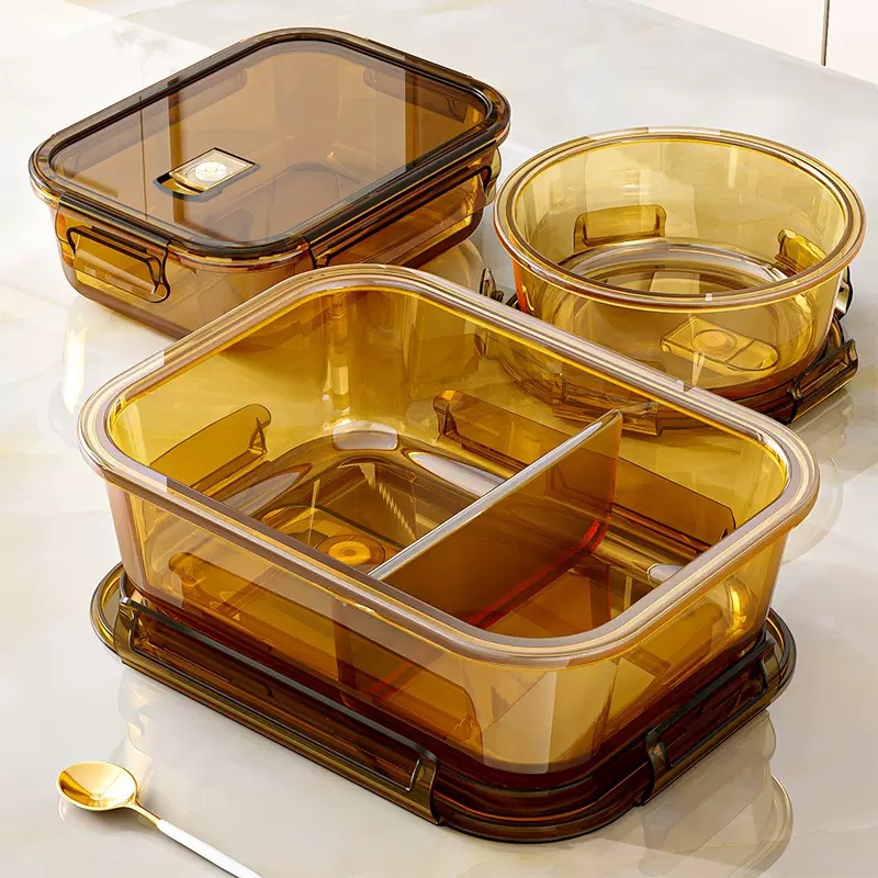 Hot Sales Microwave Oven Safe Glass Container Leakproof Bento Lunch Box Meal Prep Storage Food Container