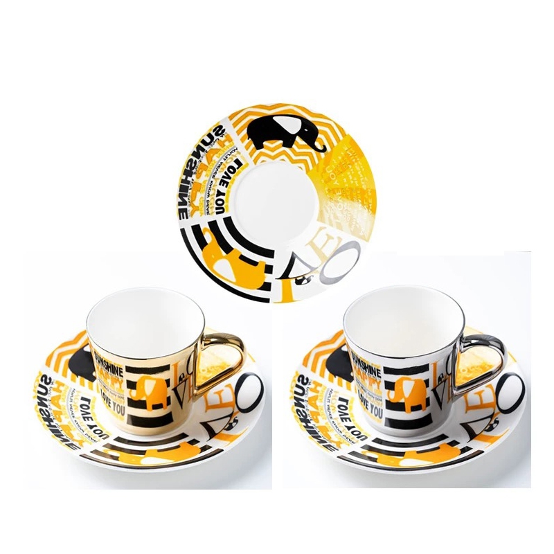 Factory Direct Sales Creative Ceramic Mirror Reflection Coffee Cup 