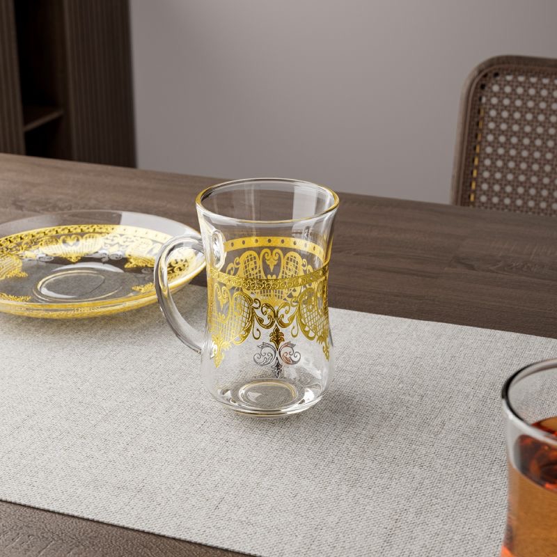 Round Shape Clear Glass Tumbler Cup  Turkish Black Tea Cups Factory Direct
