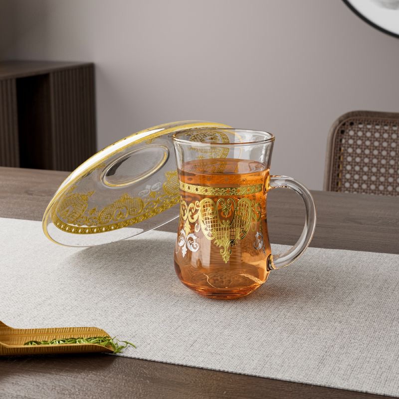 Hot Selling High Quality Transparent Crystal Turkish Glass Cup forDrinking Black Tea Glass Cup