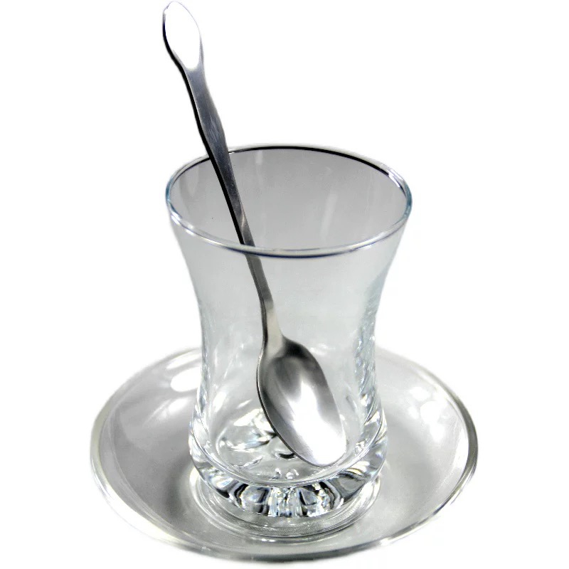 Low-price Glass Tulip Glass Black Tea and Coffee Mugs, Household Water Cups.