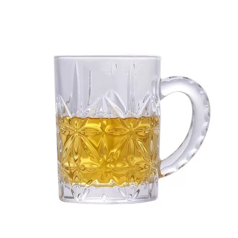 Transparent Clear Whisky Beer Glass With Handle Glass Beer Mug Craft Beer Glass
