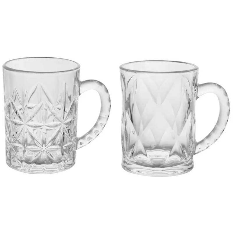 250ml 350ml 500ml 600ml Beer Glasses with Handle Classic Beer Mug Glasses