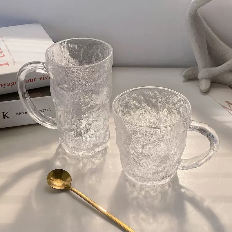 Wholesale Glacier Glass Water Cup Frosted Simple Milk Beer Glass Juice Glass Coffee Cup