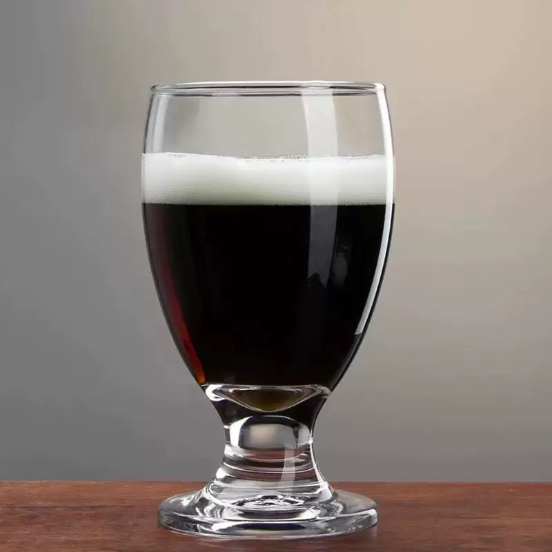 Eco-Friendly Craft Beer and Foreign Wine Cup Thick Crystal Glass with Short Feet and Thick Stand Beverage Glass