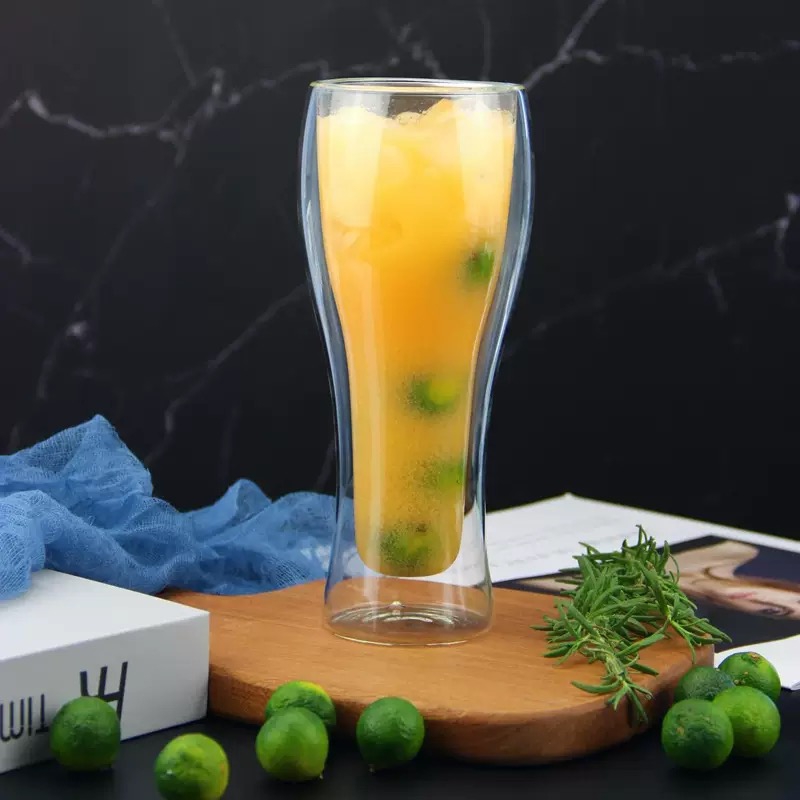 High Borosilicate Glass Beer Mug Large Capacity Fruit Juice Drinkware Double Walled Coffee Cups