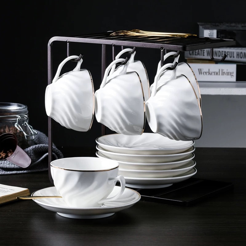 Modern Ceramic Coffee Mug with Handle Luxury Design  Cafe   Dinnerware Sets