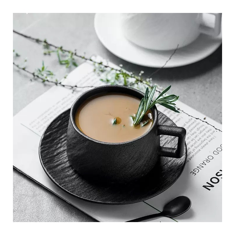 Wholesale Plain White Ceramic Coffee Cups Coffee Cup and Saucer