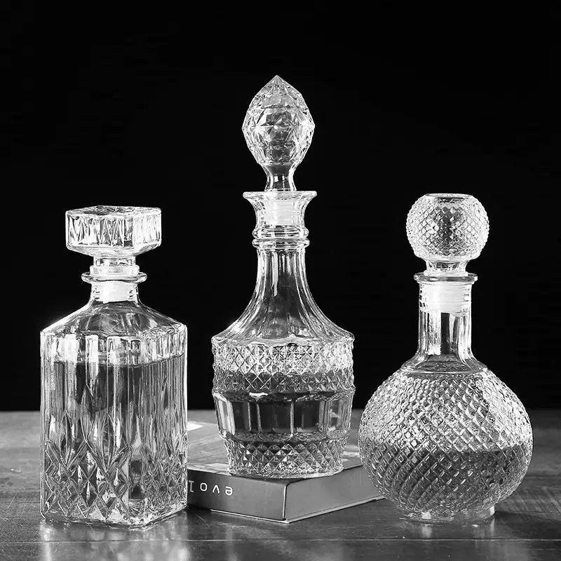 Wine Glass Set Sake Pot Sake Cup Glass Small Wine Glass Home Wine Pot Set Suitable for Home and Pub