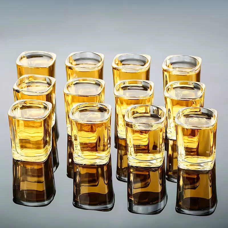Mini 50ml Clear Square Drinking Shot Glasses