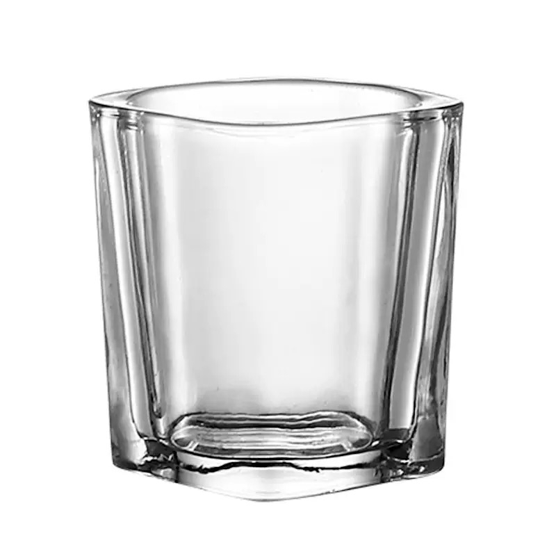 Best Selling Korean Glass Cup Classic Style Mini Square Shot Glass for Whiskey Hotel Use Crystal Material