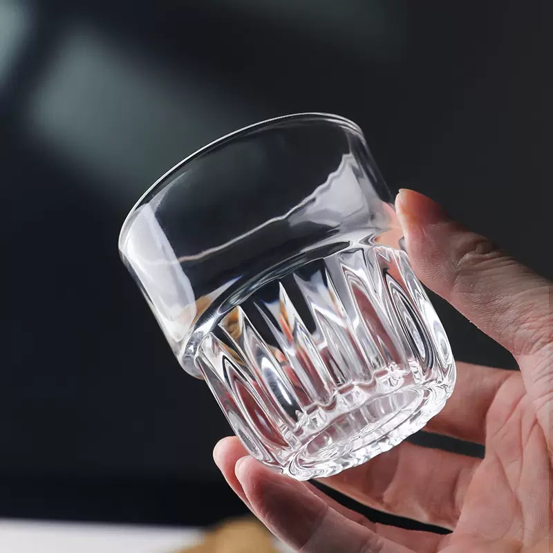 Coffee Cup Retro Design Glass Cold Drinkware Cup Water Sensitive Wine Simple Ice Cream Cup Wholesale