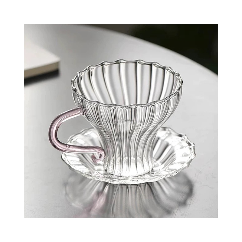 Wholesale Top Seller  Custom Logo Juice Mug Glass Coffee Tea Cup Set