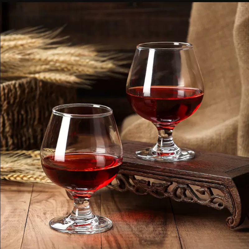 Best Price Brandy Thick Stem Custom logo Red Wine Glass Brandy Shot Glass
