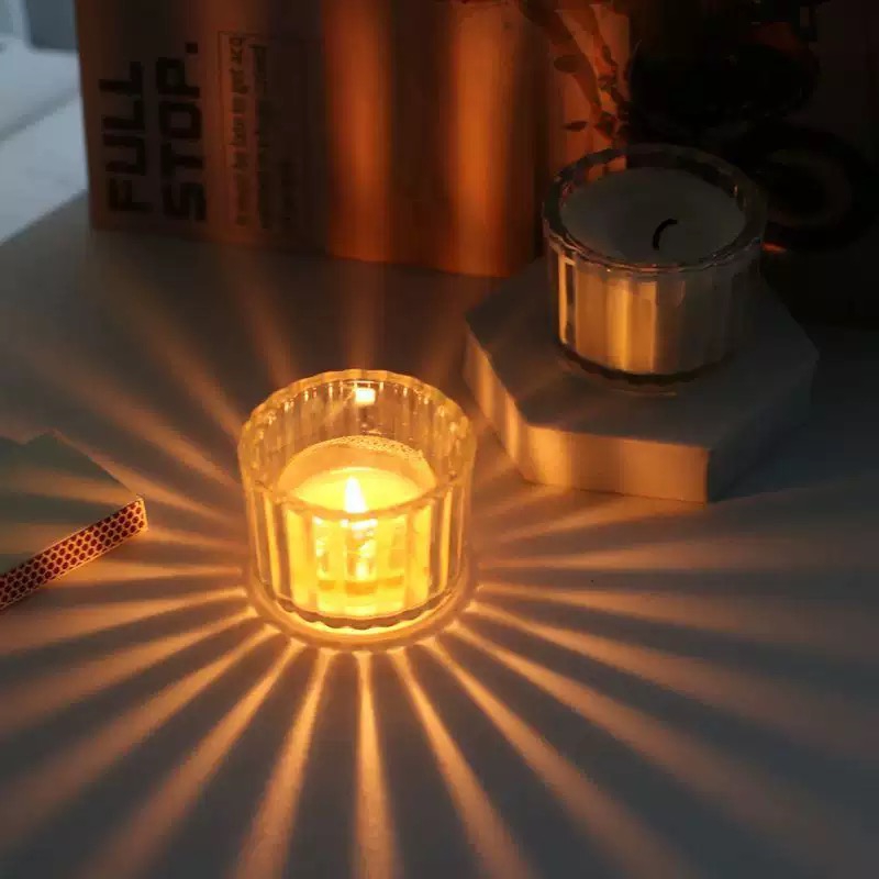 Tempered Colored Glass Candle Glass Jars for Home Decoration