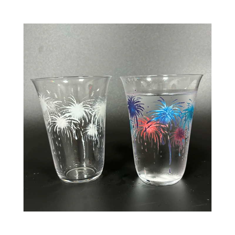 Modern Gold Color Changing Glass Cup Thicken Embossed Water Cup Home Whiskey Glass