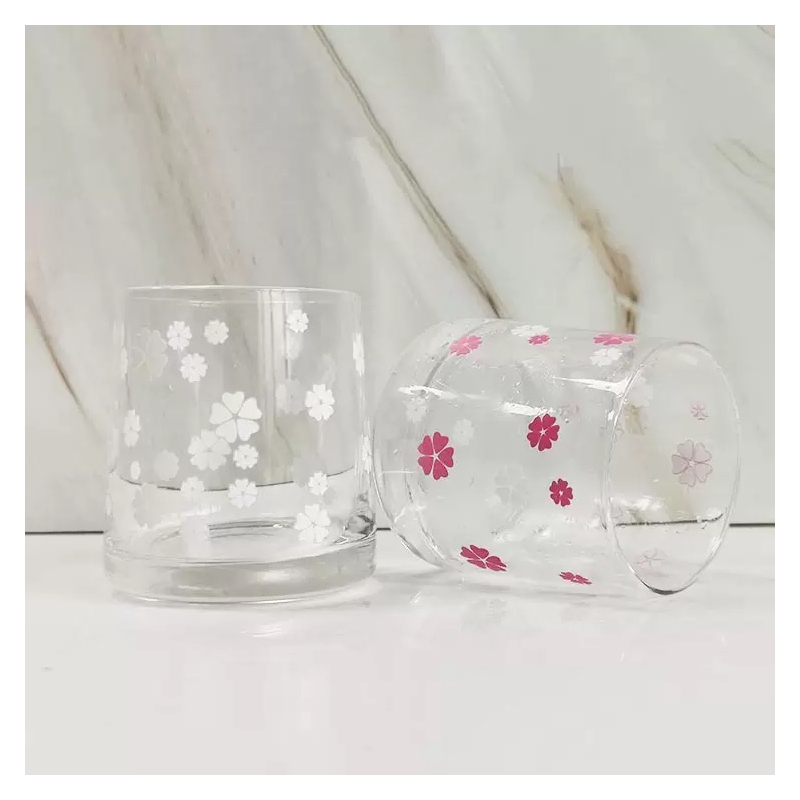 Color Changing Japan Japanese Korean Magic Flowers Sakura Tree Design Soju Glass Cup