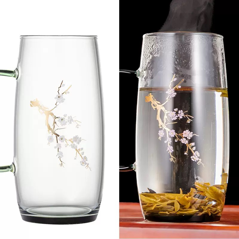 Color Changing Soju Korean Shot Set Crystal Japanese Glass Sake Cup