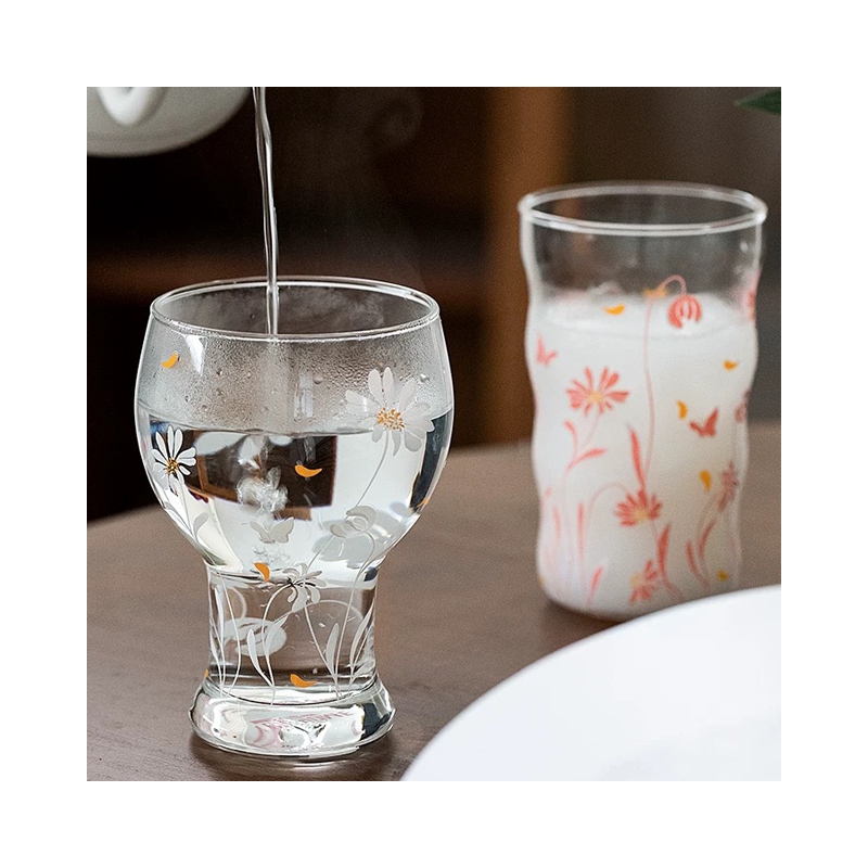 Temperature Sensitive Color Changing Drinking Glass Mug Hot and Cold Color Changing Glass