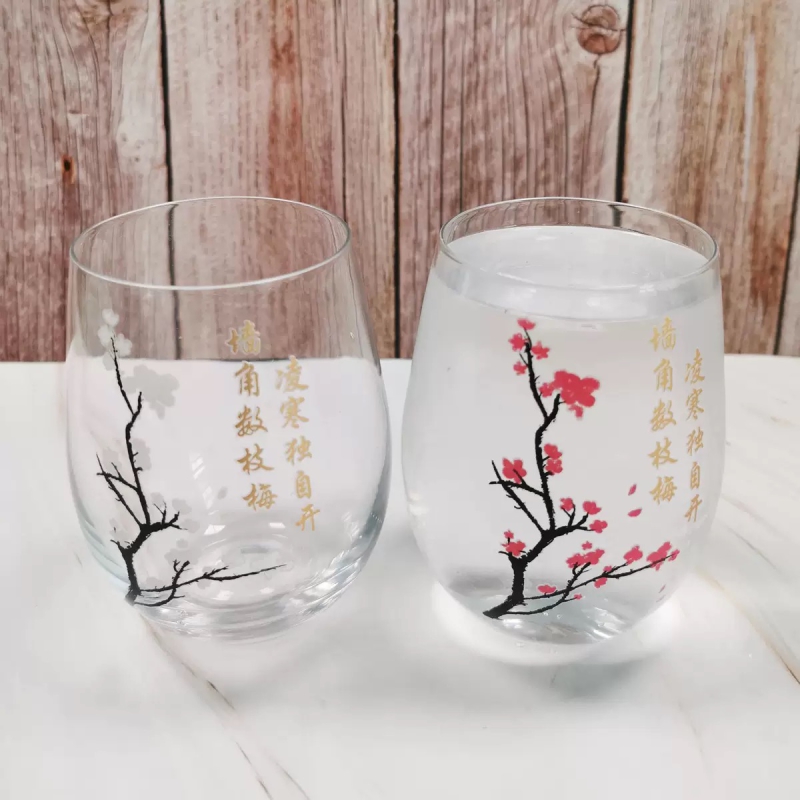 Color-changing LOGO High Borosilicate Whiskey Glas Transparent and Heat-resistant