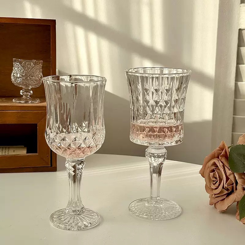 Crystal Glass Banquet Elegance Red Wine Glass Crystal Wine Goblet Classic Engraved Wine Glass