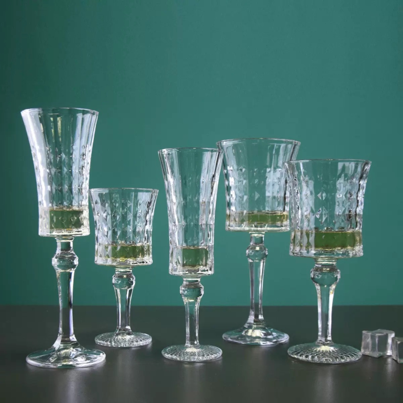 Diamond Drinking Glassware Water Cup Vintage Red Wine Glass
