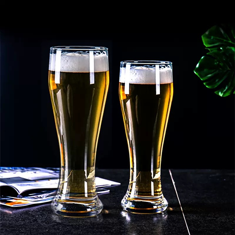 High Quality Stocked Customized Clearly Leadfree Customized Logo Pilsner Beer Glass Cup