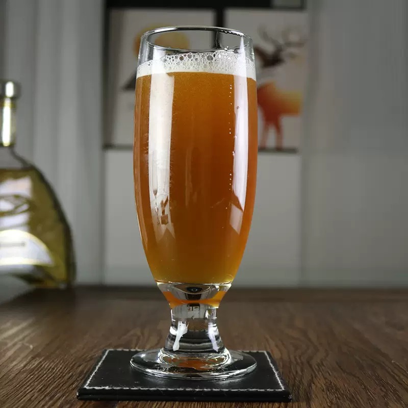 Wholesale Custom Logo Creative Goblet Beer Glass with Laser Engraved Logo Classic Style Printed Logo