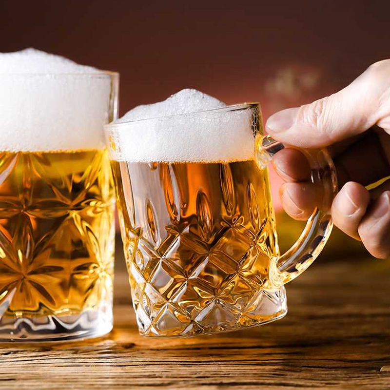 Two types of engraved cup handles